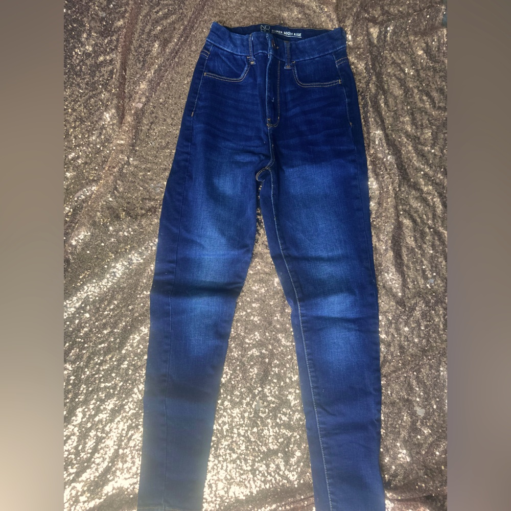 NOBO juniors super High Rise Dark Blue Jeans size 5